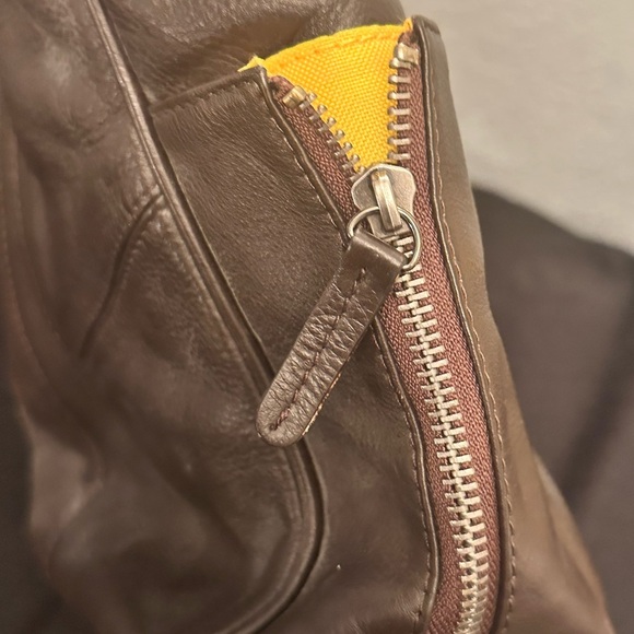 Danier Brown Luxury Leather Underarm Handbag approx 13”x8” - Picture 8 of 10